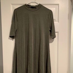 Olive green short sleeve dress